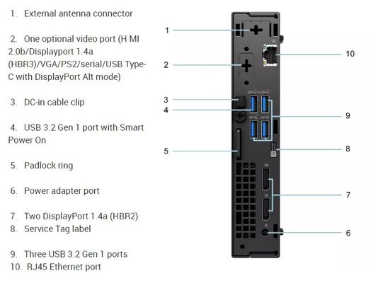 델 옵티플렉스 5000 마이크로 폼 팩터 데스크톱 PC 미니 컴퓨터 5000mff i5-12500T 8GB