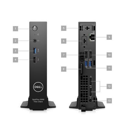 UHD 그래픽 Wyse 5070 미니 PC 클라우드 데스크톱 델 얇은 클라이언트 4GB RAM 및 16GB SSD