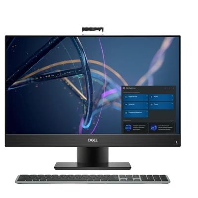 검은색 DELL OptiPlex 7400 GDDR4 비디오 메모리를 탑재한 올 인 원 데스크톱 컴퓨터