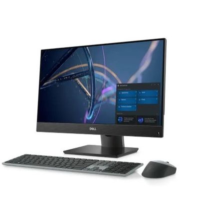 검은색 DELL OptiPlex 7400 GDDR4 비디오 메모리를 탑재한 올 인 원 데스크톱 컴퓨터