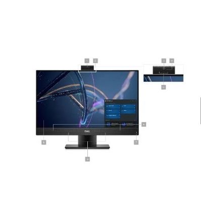 검은색 DELL OptiPlex 7400 GDDR4 비디오 메모리를 탑재한 올 인 원 데스크톱 컴퓨터