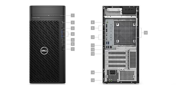 핫 델 정밀 t3660 타워 워크스테이션 8GB 메모리 및 2.1GHz 프로세서 속도