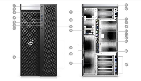 DELL T7920 정밀 타워 워크스테이션 Xeon Gold 5122 3.6GHz 전문 워크스테이션