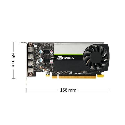 팬쿨러 NVIDIA T1000 4G GDDR6 GPU 128비트 메모리 인터페이스 PCI 익스프레스 3.0 x 16